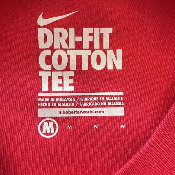 Nike Dri-Fit Cotton Tee size Medium Pink - Picture 5 of 8